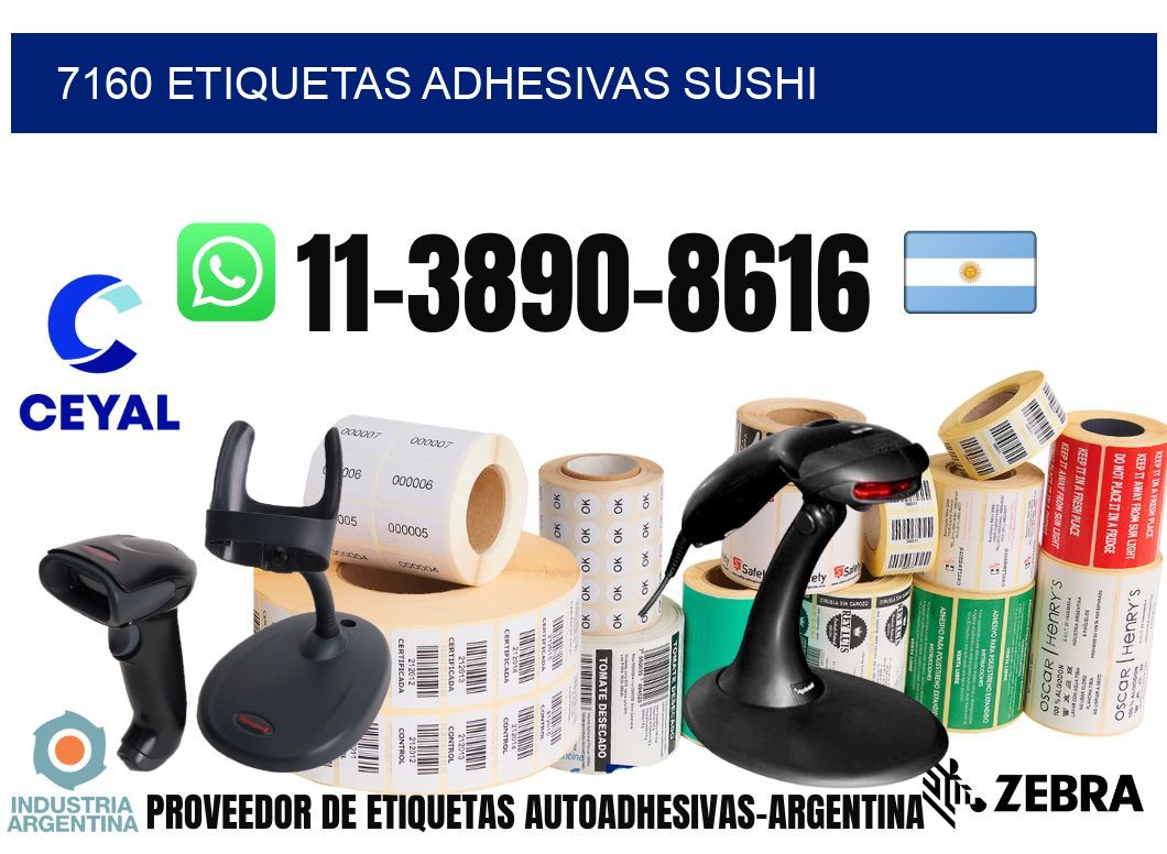 7160 etiquetas adhesivas sushi