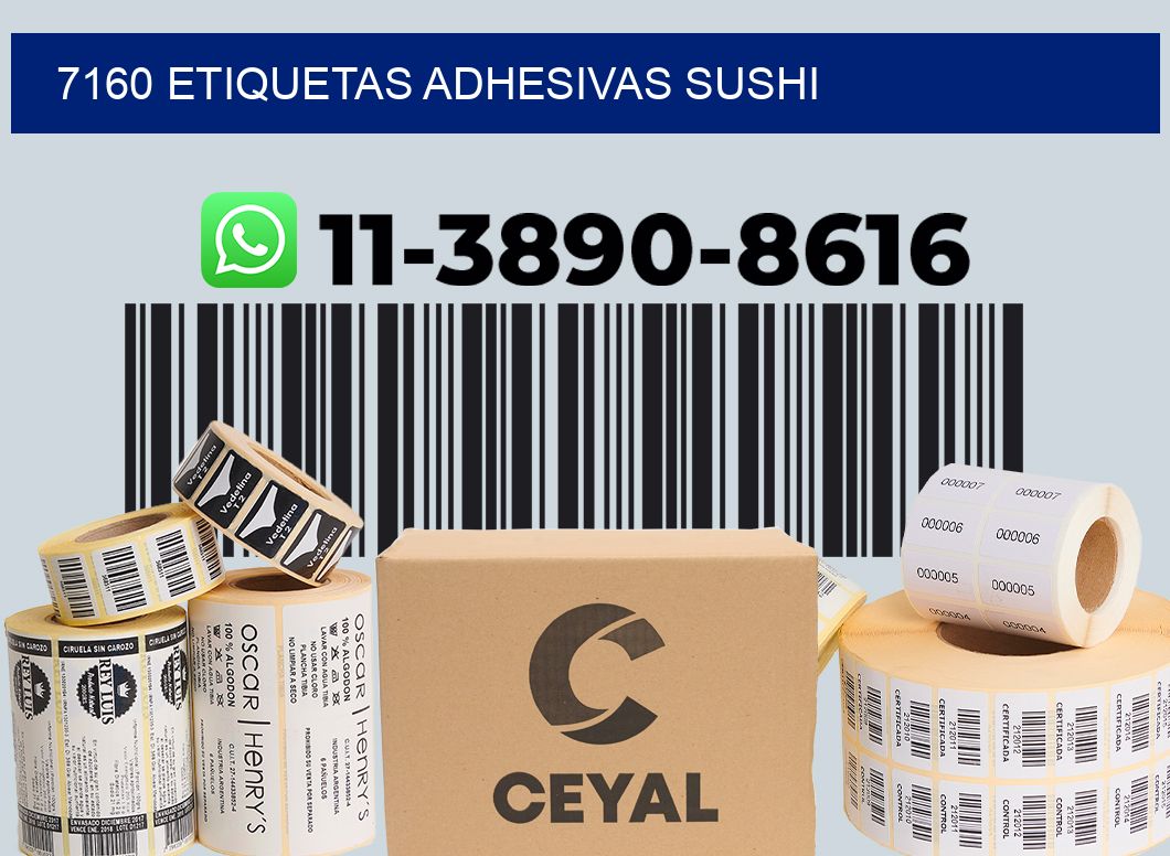 7160 etiquetas adhesivas sushi