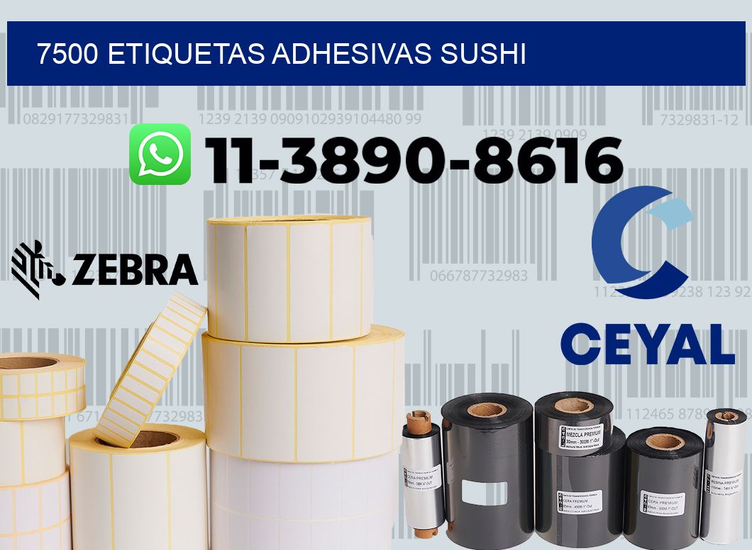 7500 etiquetas adhesivas sushi