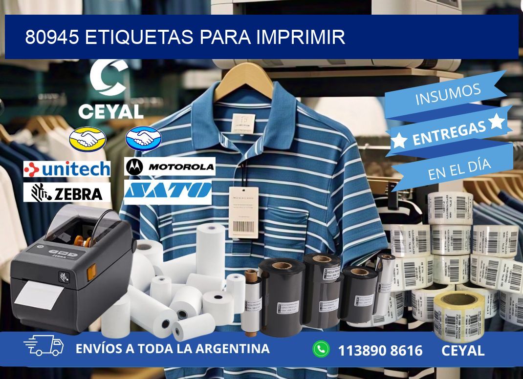 80945 etiquetas para imprimir