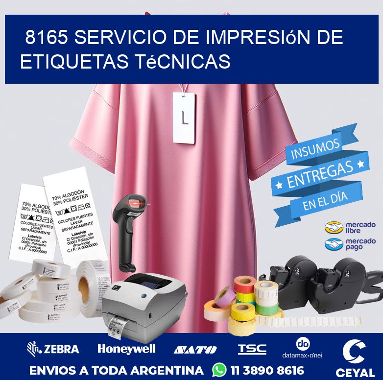 8165 Servicio de impresión de etiquetas técnicas