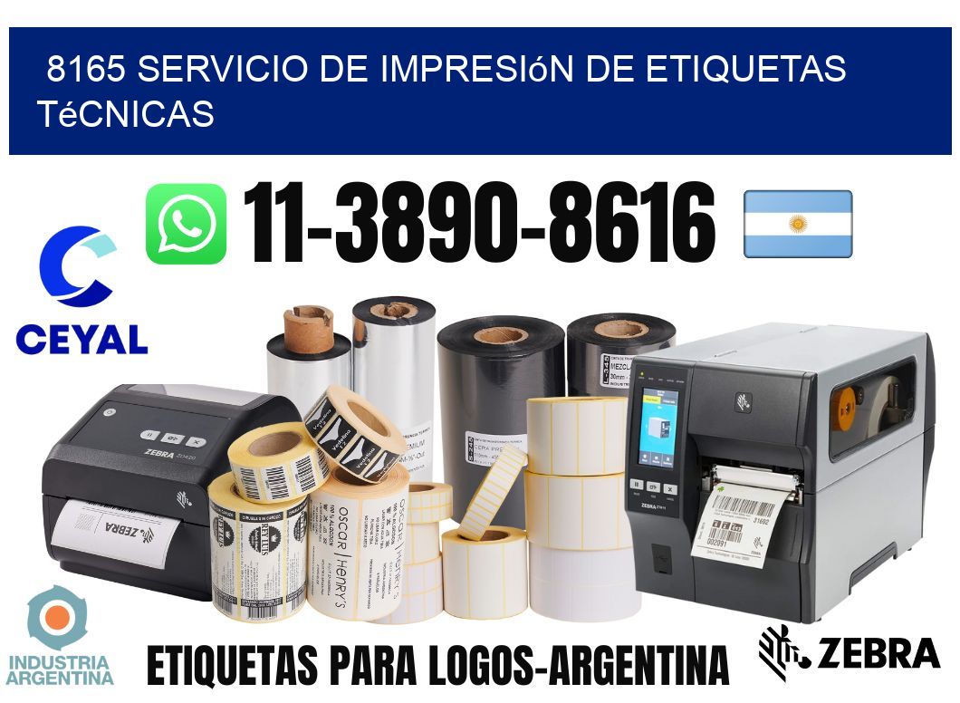 8165 Servicio de impresión de etiquetas técnicas