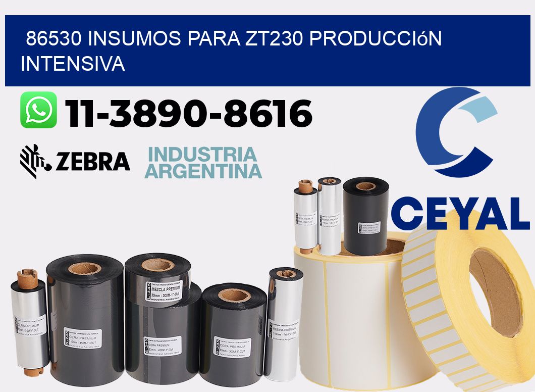 86530 insumos para zt230 producción intensiva