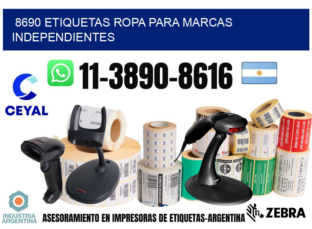 8690 Etiquetas ropa para marcas independientes