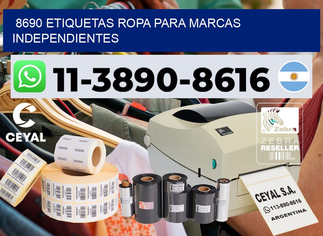 8690 Etiquetas ropa para marcas independientes