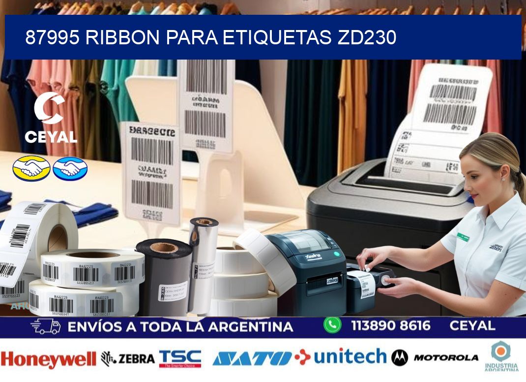 87995 ribbon para etiquetas zd230