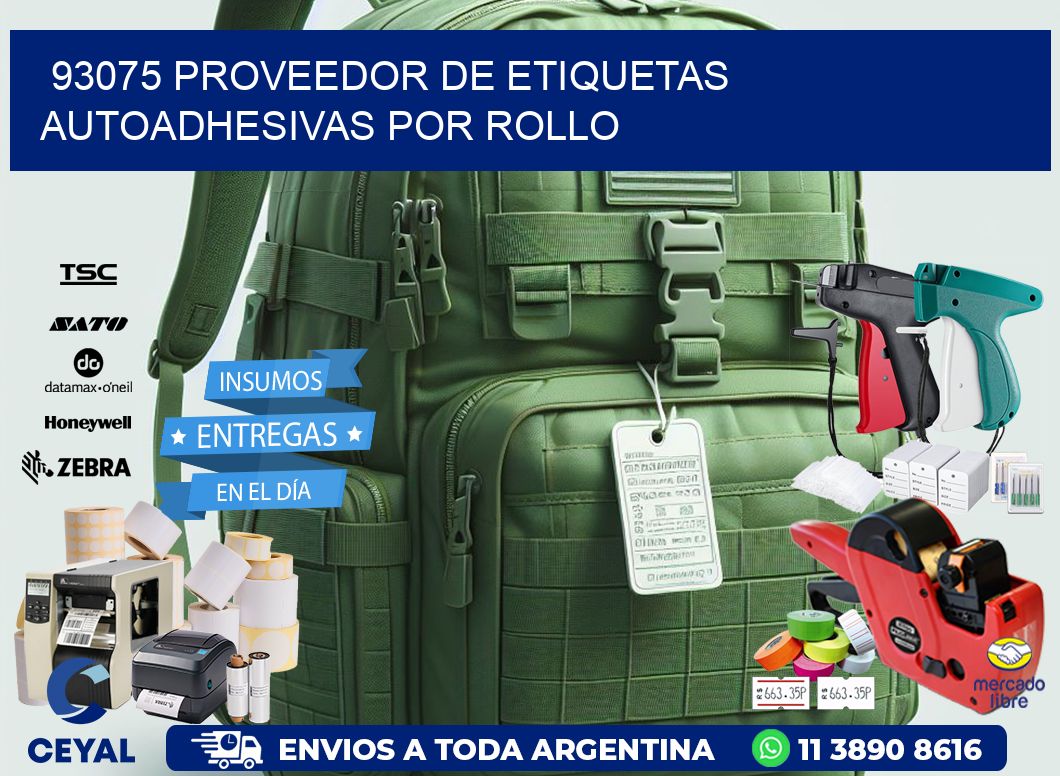 93075 proveedor de etiquetas autoadhesivas por rollo
