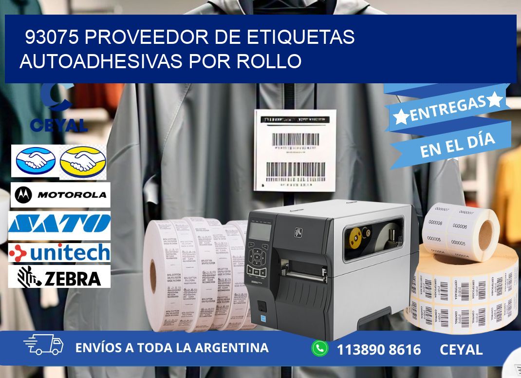 93075 proveedor de etiquetas autoadhesivas por rollo
