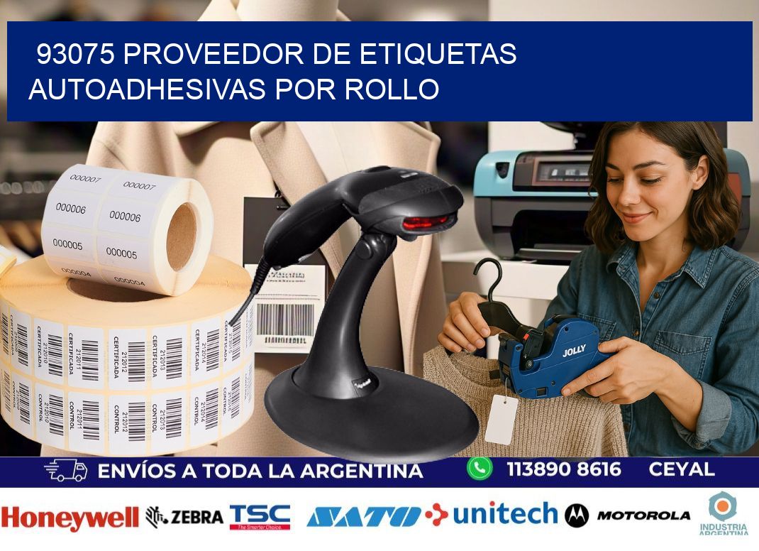 93075 proveedor de etiquetas autoadhesivas por rollo