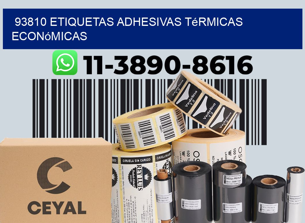 93810 etiquetas adhesivas térmicas económicas