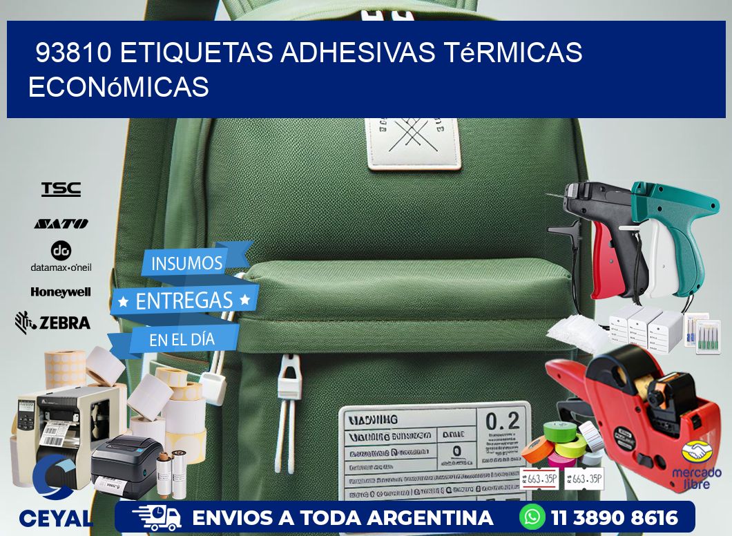 93810 etiquetas adhesivas térmicas económicas
