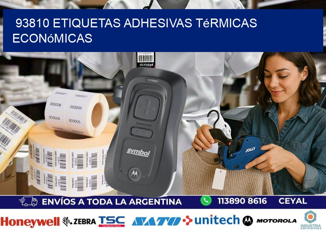 93810 etiquetas adhesivas térmicas económicas