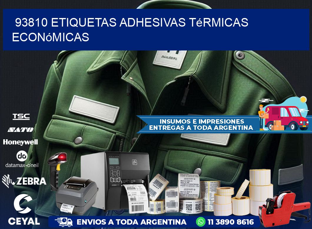 93810 etiquetas adhesivas térmicas económicas