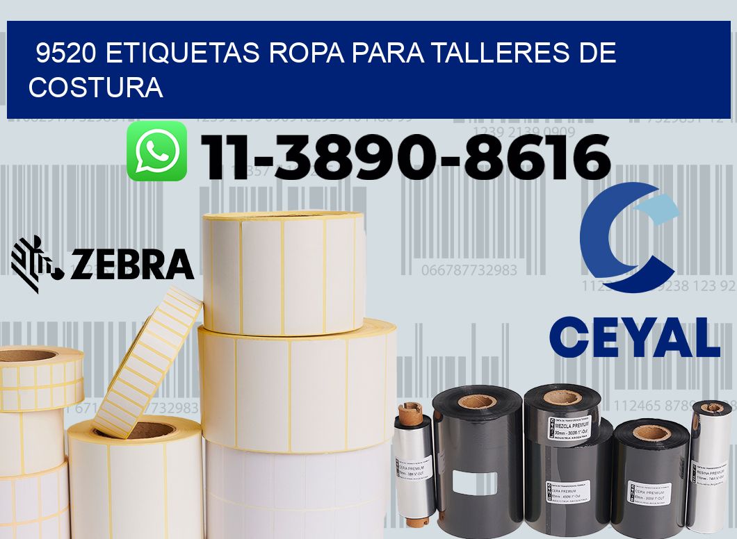 9520 Etiquetas ropa para talleres de costura