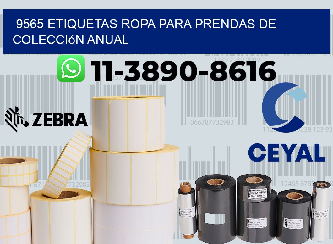 9565 Etiquetas ropa para prendas de colección anual