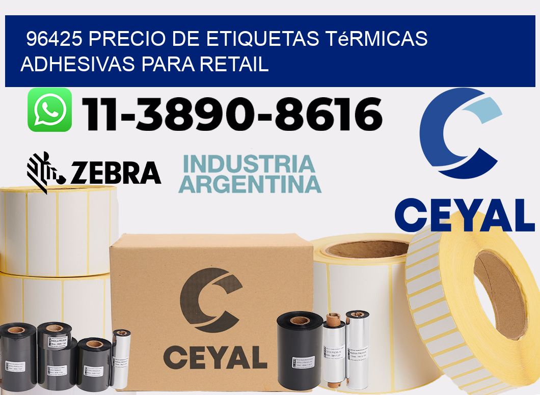 96425 precio de etiquetas térmicas adhesivas para retail