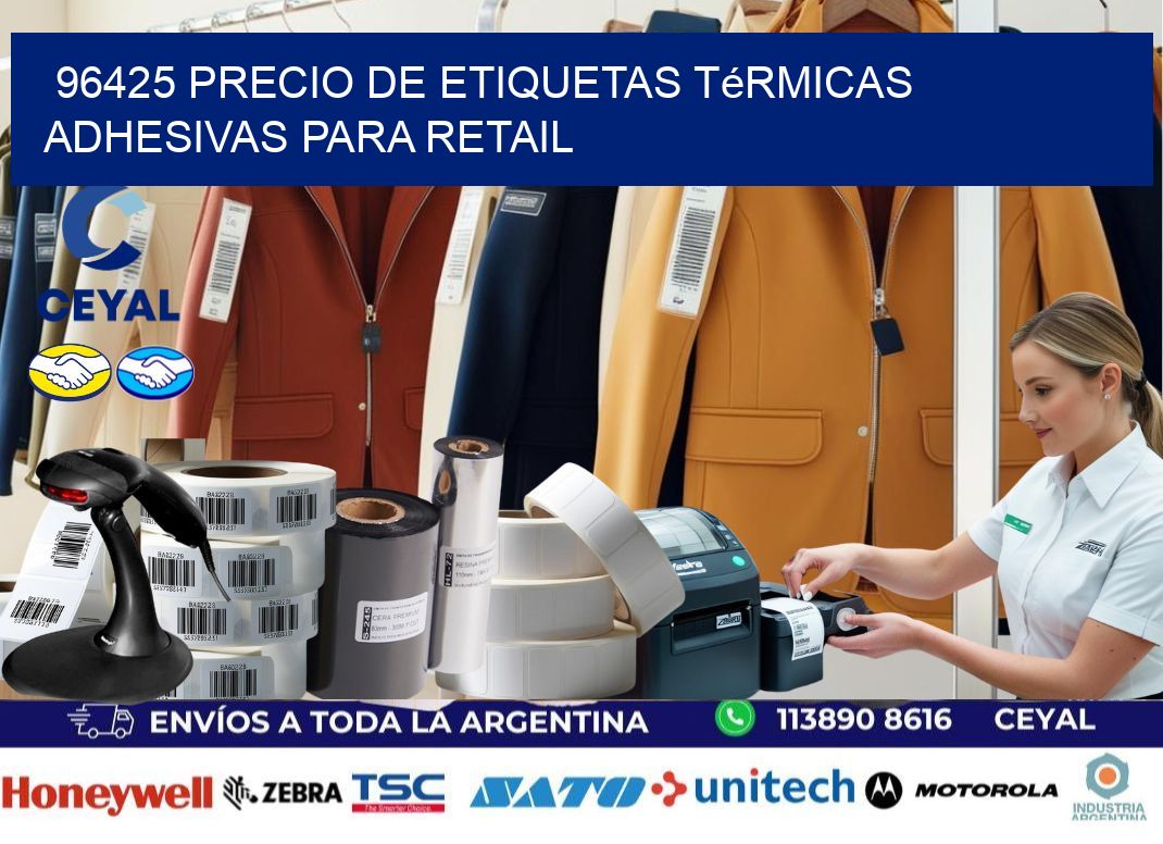96425 precio de etiquetas térmicas adhesivas para retail