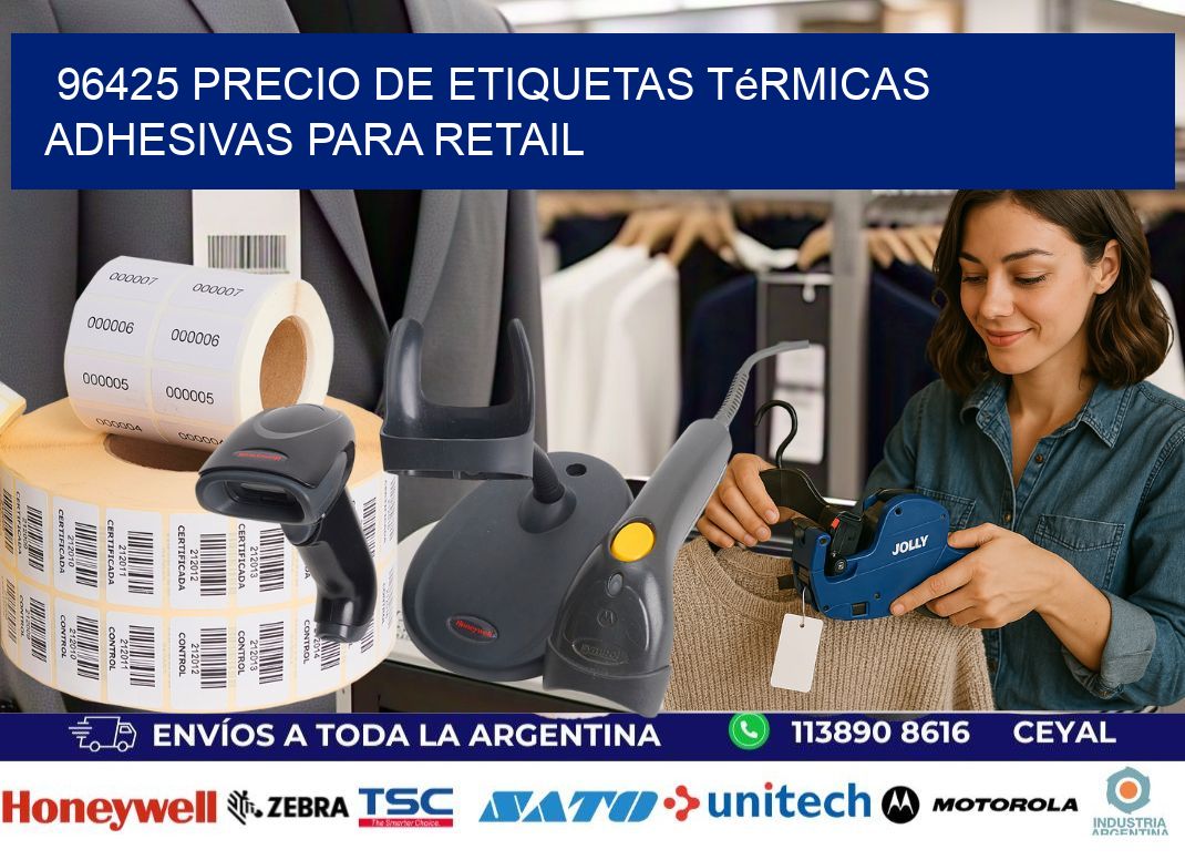 96425 precio de etiquetas térmicas adhesivas para retail