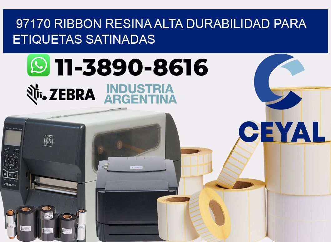 97170 ribbon resina alta durabilidad para etiquetas satinadas