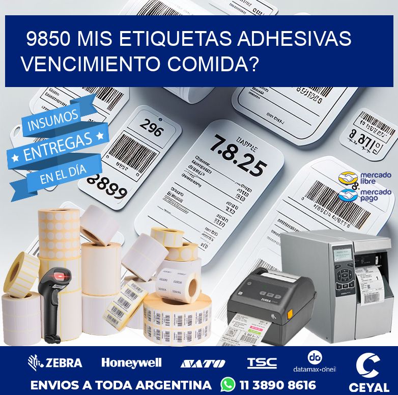 9850 mis etiquetas adhesivas vencimiento comida?