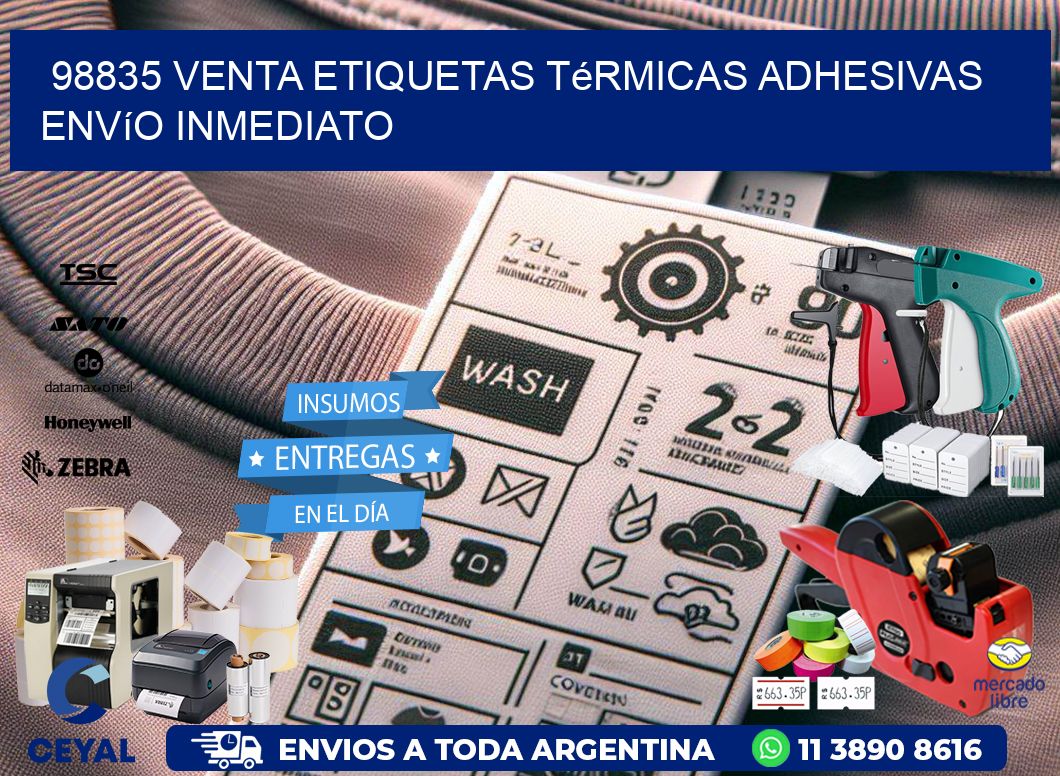 98835 venta etiquetas térmicas adhesivas envío inmediato