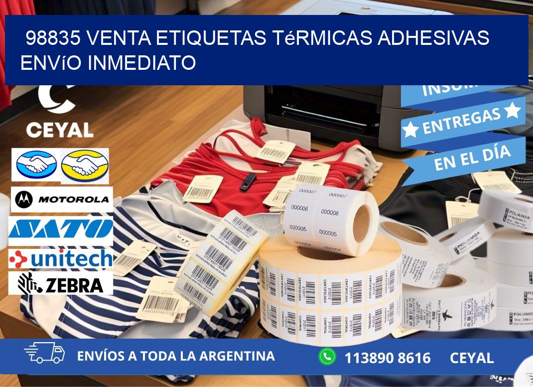 98835 venta etiquetas térmicas adhesivas envío inmediato