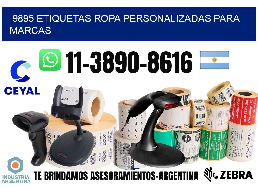 9895 Etiquetas ropa personalizadas para marcas