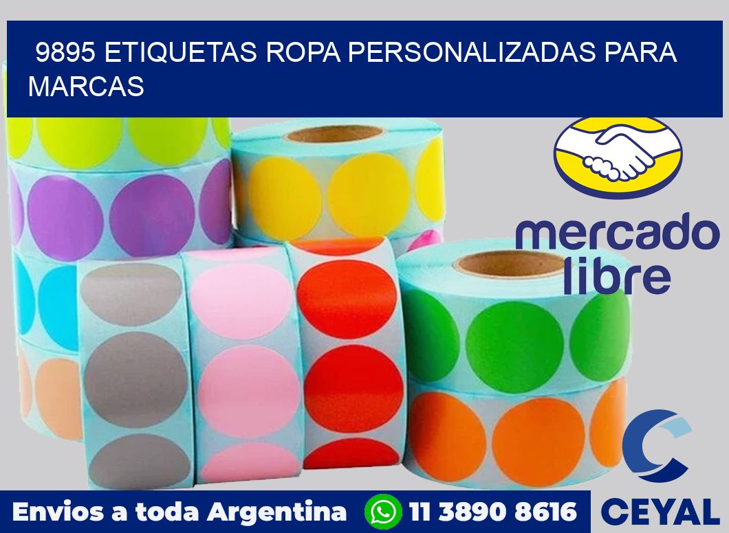 9895 Etiquetas ropa personalizadas para marcas