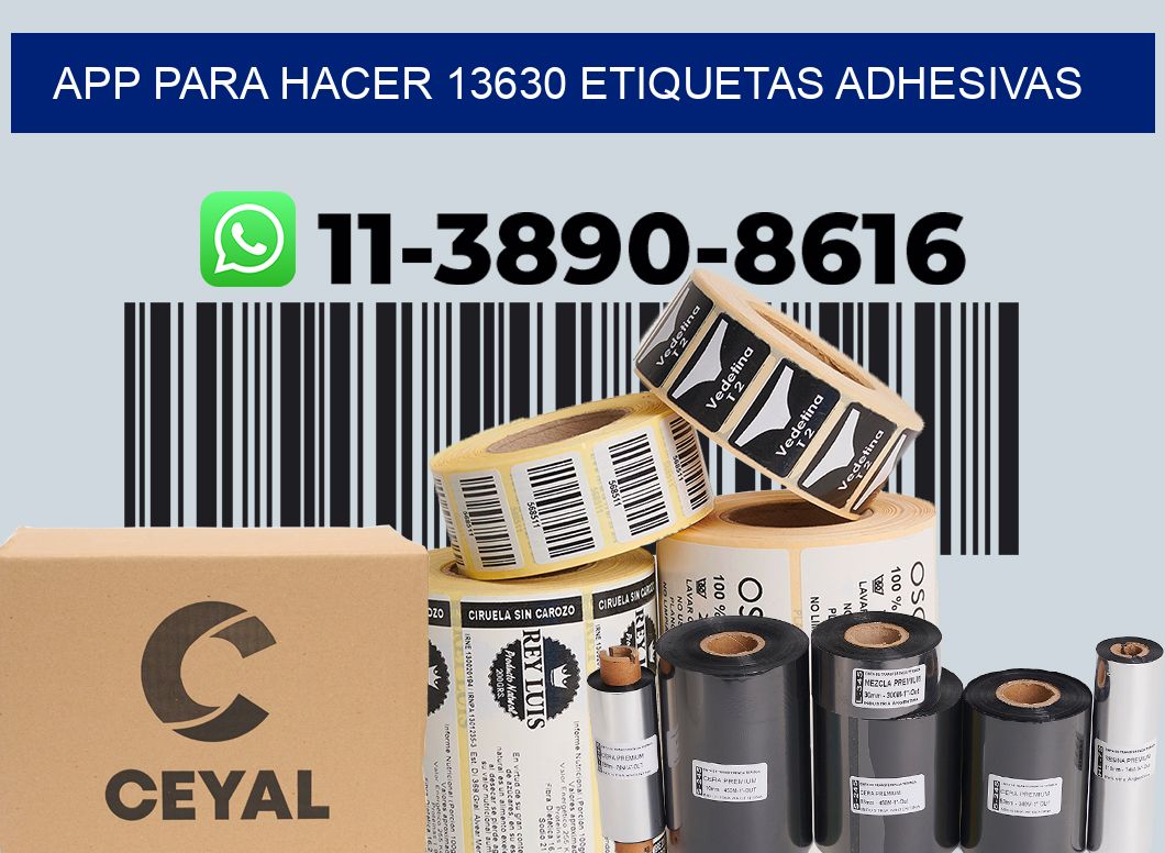 App para hacer 13630 etiquetas adhesivas
