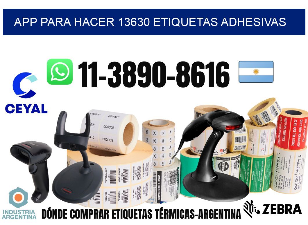 App para hacer 13630 etiquetas adhesivas
