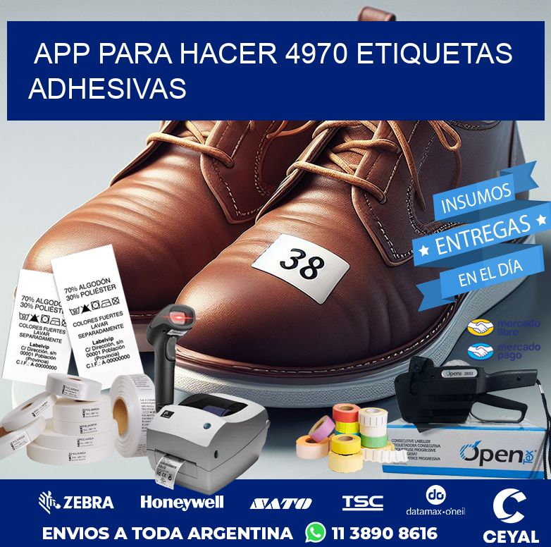 App para hacer 4970 etiquetas adhesivas