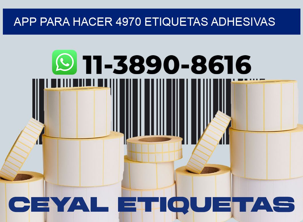 App para hacer 4970 etiquetas adhesivas