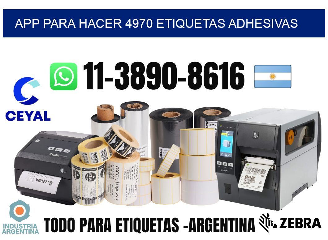 App para hacer 4970 etiquetas adhesivas