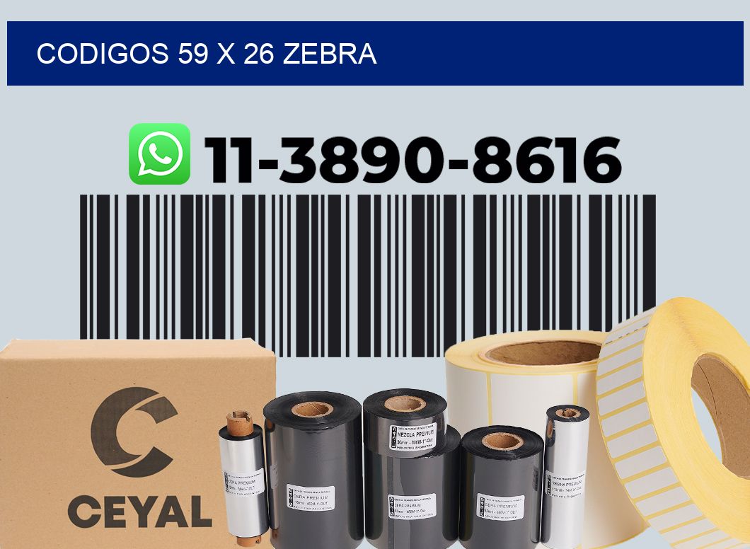codigos 59 x 26 zebra