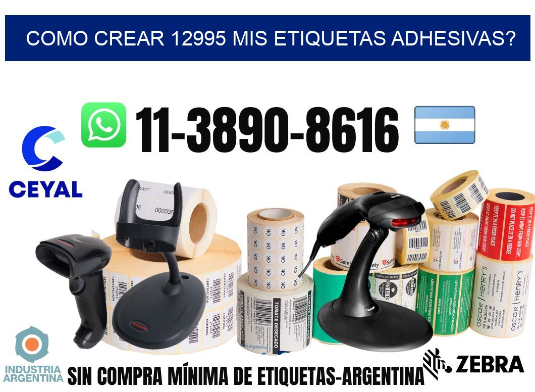como crear 12995 mis etiquetas adhesivas?