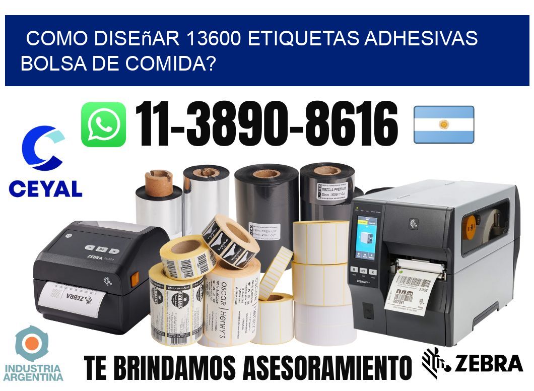 como diseñar 13600 etiquetas adhesivas bolsa de comida?