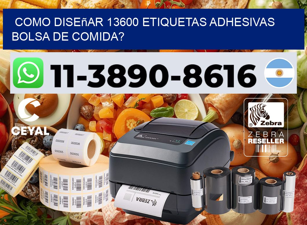 como diseñar 13600 etiquetas adhesivas bolsa de comida?