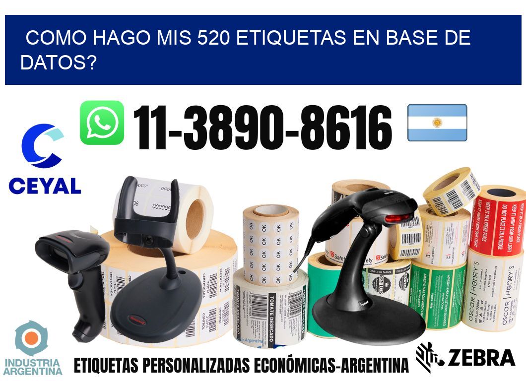 como hago mis 520 etiquetas en base de datos?
