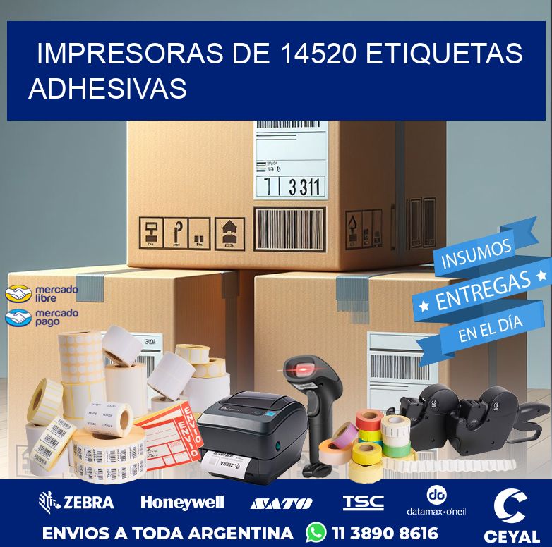 impresoras de 14520 etiquetas adhesivas