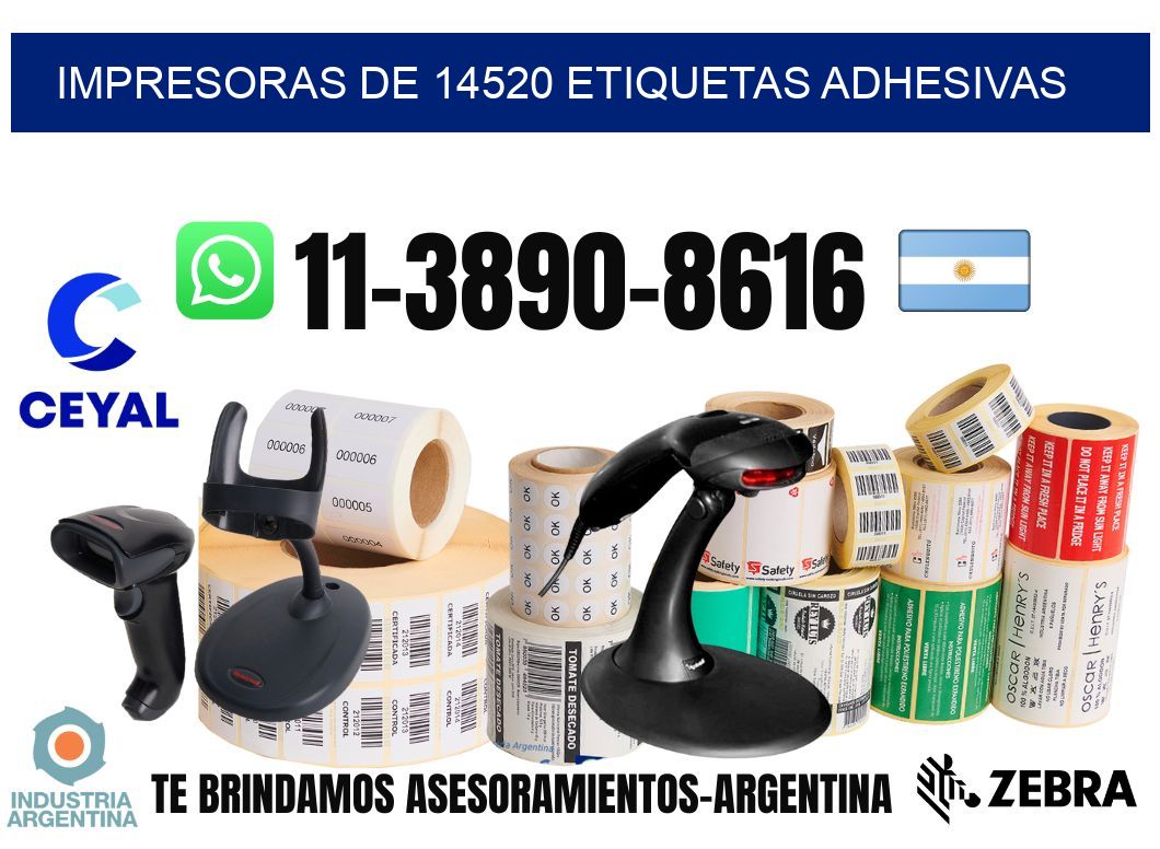 impresoras de 14520 etiquetas adhesivas