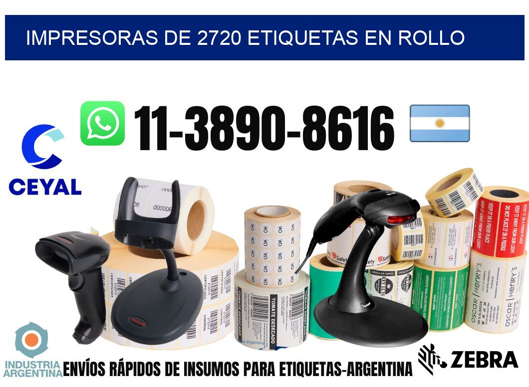 impresoras de 2720 etiquetas en rollo