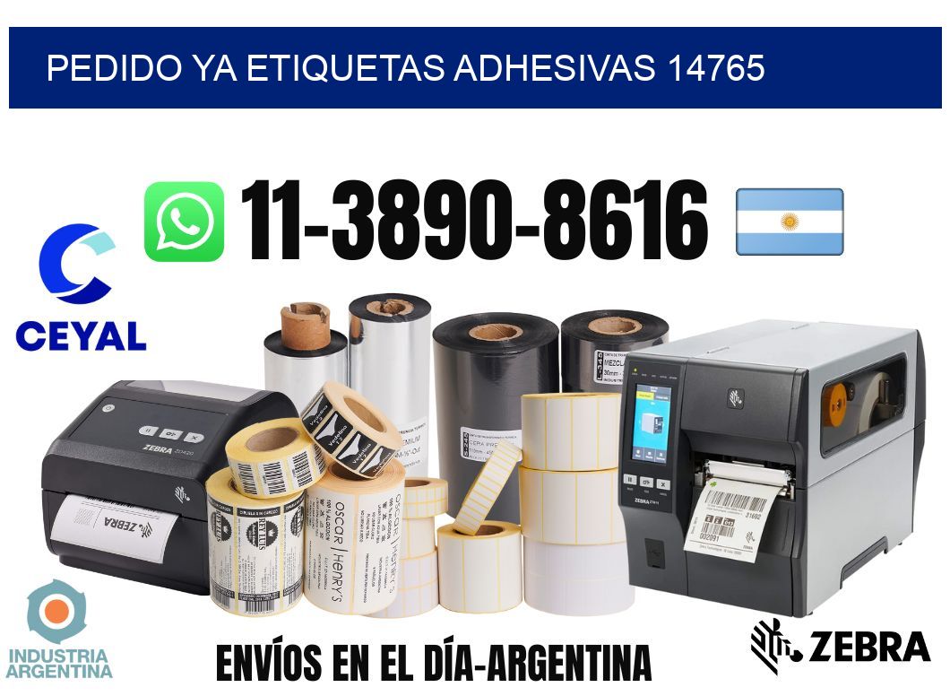pedido ya etiquetas adhesivas 14765