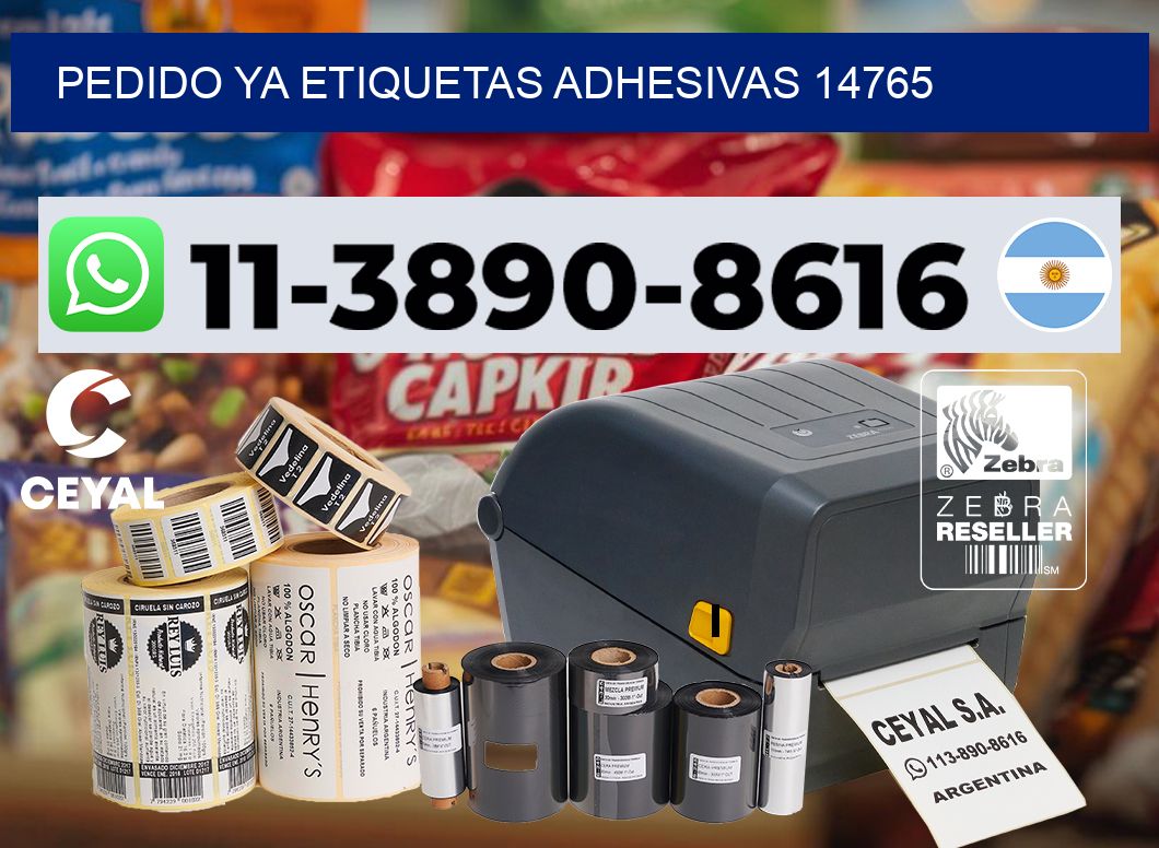 pedido ya etiquetas adhesivas 14765