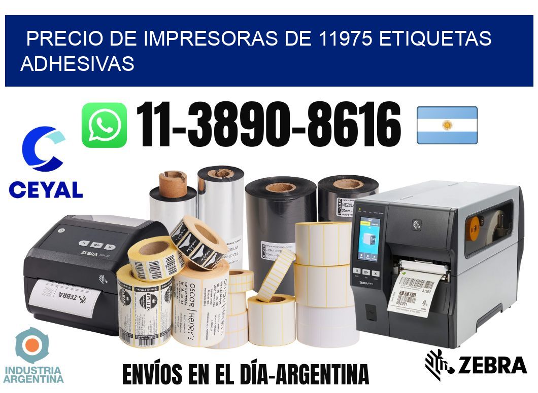 precio de impresoras de 11975 etiquetas adhesivas