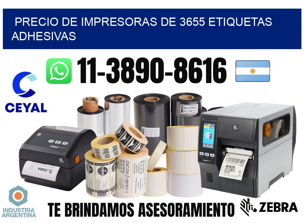 precio de impresoras de 3655 etiquetas adhesivas