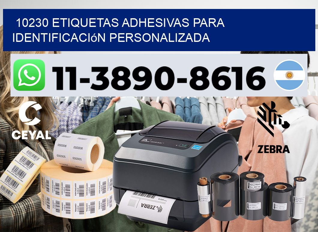 10230 Etiquetas adhesivas para identificación personalizada