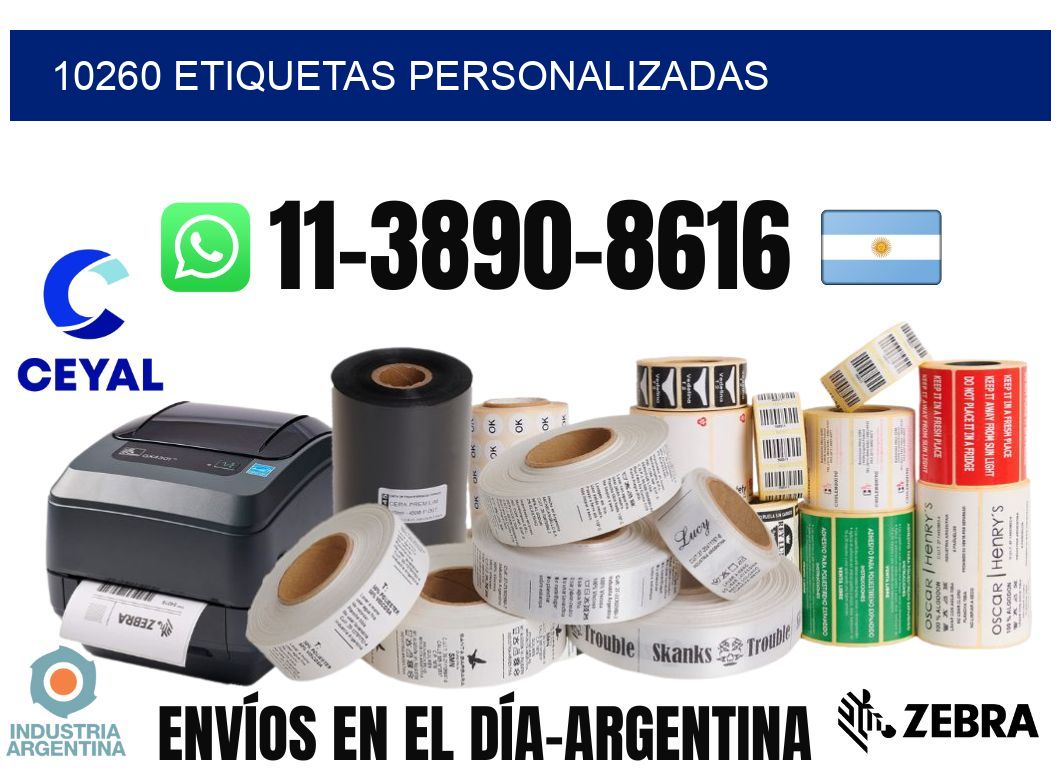 10260 etiquetas personalizadas