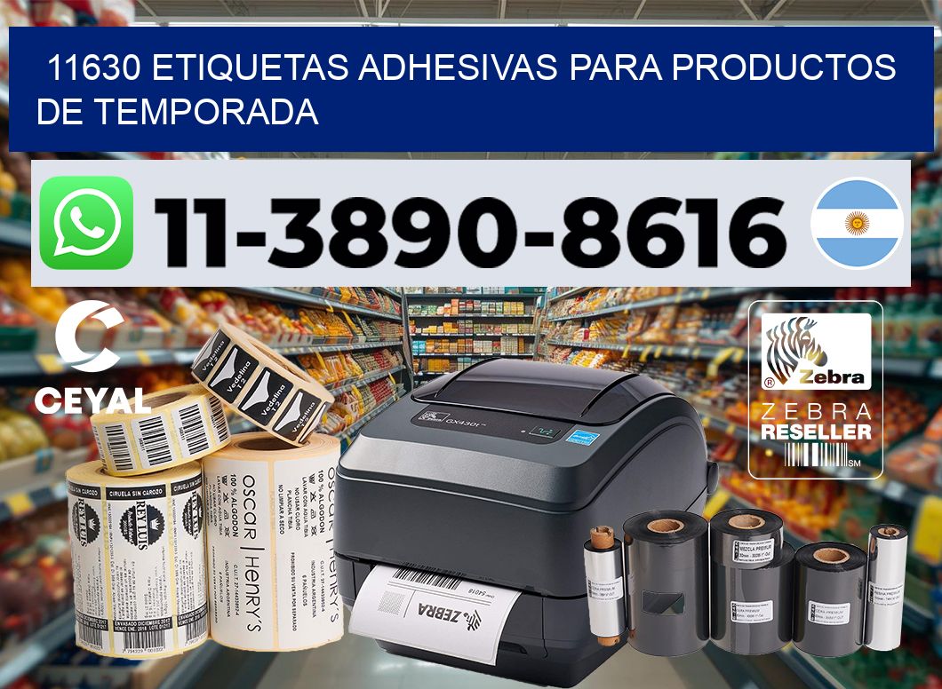 11630 Etiquetas adhesivas para productos de temporada