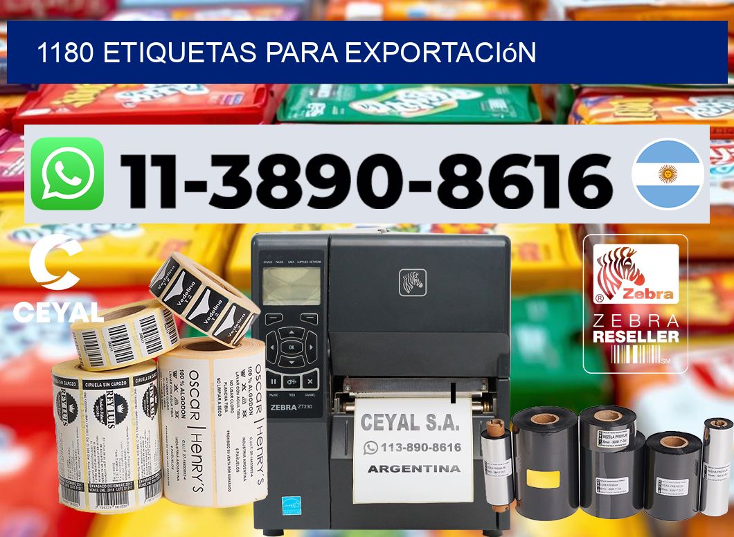 1180 Etiquetas para exportación