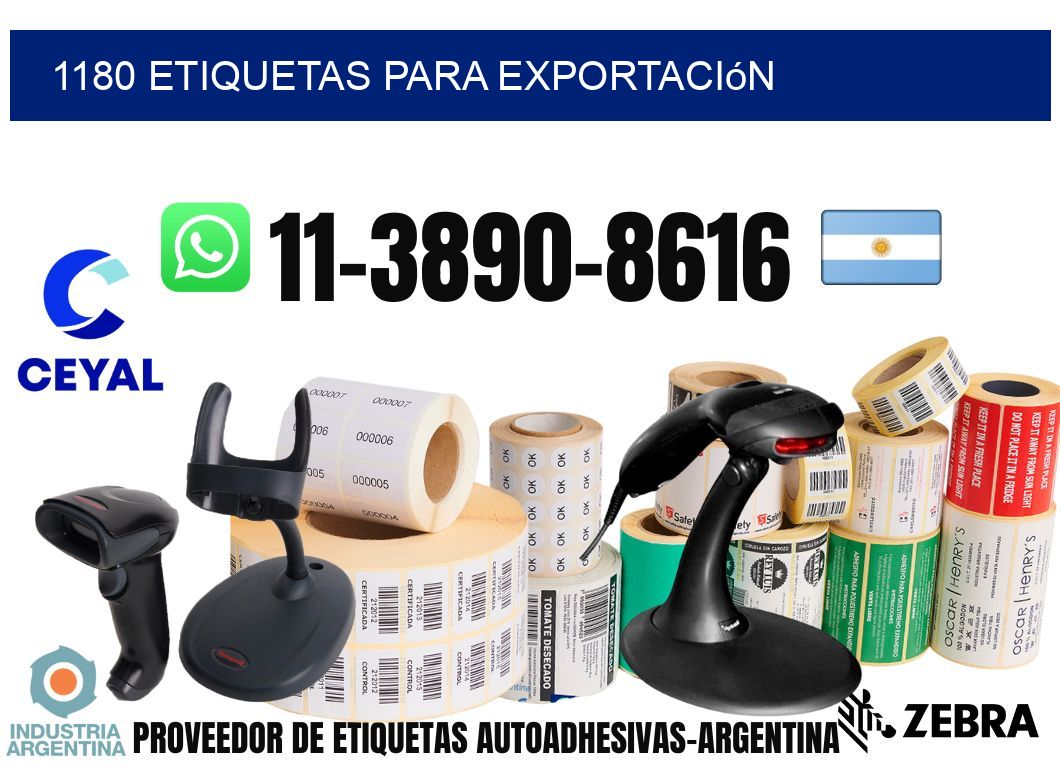 1180 Etiquetas para exportación